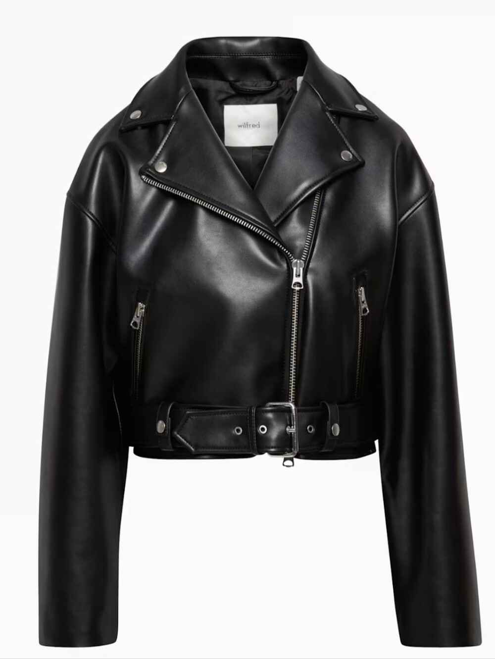 Wilfred Black Vegan Leather Jacket